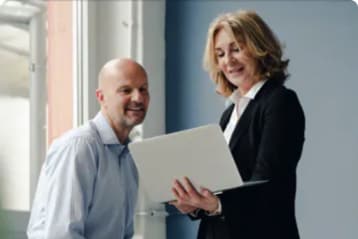 Man and woman discussing strength and stability